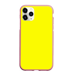 Чехол для iPhone 11 Pro Max матовый Однотонный неоновый лимонный желтый тон