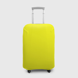 Чехол для чемодана 3D Однотонный неоновый лимонный желтый тон