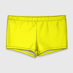 Мужские купальные плавки 3D Однотонный неоновый лимонный желтый тон