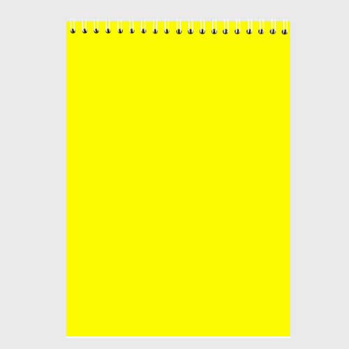 Скетчбук Однотонный неоновый лимонный желтый тон, цвет белый - фото 2