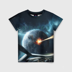 Детская футболка 3D Stellaris взрыв звезды лучом с космического корабля