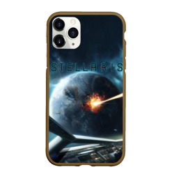 Чехол для iPhone 11 Pro Max матовый Stellaris взрыв звезды лучом с космического корабля