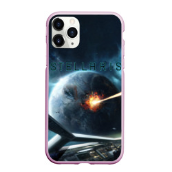 Чехол для iPhone 11 Pro Max матовый Stellaris взрыв звезды лучом с космического корабля