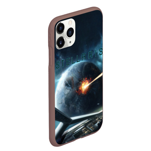 Чехол для iPhone 11 Pro Max матовый Stellaris взрыв звезды лучом с космического корабля, цвет коричневый - фото 3