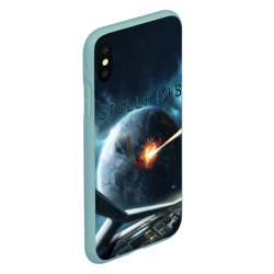 Чехол для iPhone XS Max матовый Stellaris взрыв звезды лучом с космического корабля - фото 2