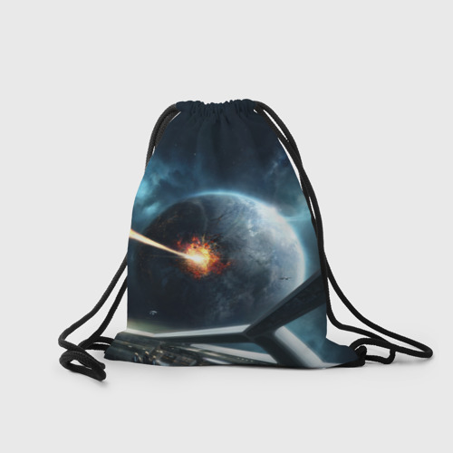 Рюкзак-мешок 3D Stellaris взрыв звезды лучом с космического корабля - фото 2