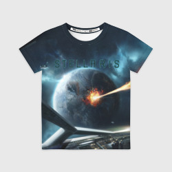 Детская футболка 3D Stellaris взрыв звезды лучом с космического корабля