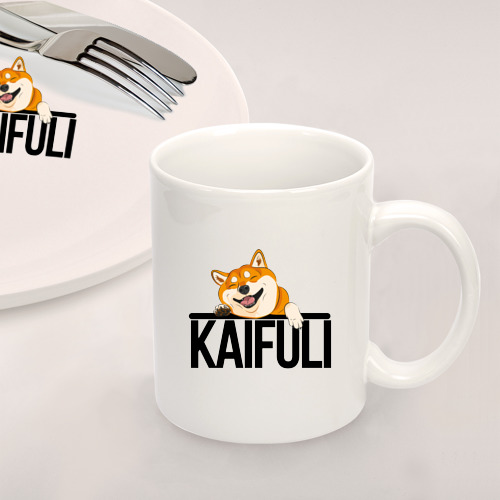 Набор: тарелка + кружка Kaifuli shiba inu - фото 2
