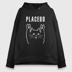 Женское худи Oversize хлопок Placebo рок кот