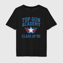 Мужская футболка хлопок Oversize TOP Gun Academy Class of 85