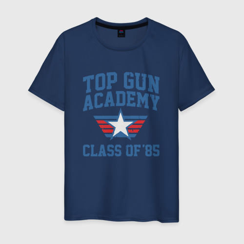 Мужская футболка хлопок TOP Gun Academy Class of 85, цвет темно-синий