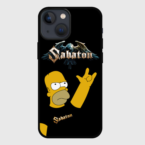 Чехол для iPhone 13 mini Sabaton Гомер Симпсон рокер