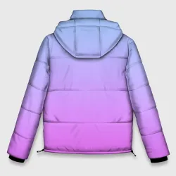 Мужская зимняя куртка 3D Голубо-розовый градиент - фото 2