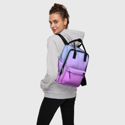 Женский рюкзак 3D Голубо-розовый градиент - фото 2