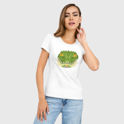 Женская футболка хлопок Slim Крокодилус - фото 2