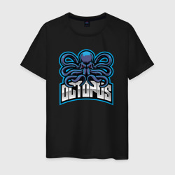 Мужская футболка хлопок Blue octopus