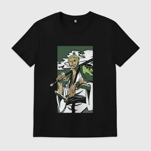 Мужская футболка хлопок Зоро самурай из Ван писа