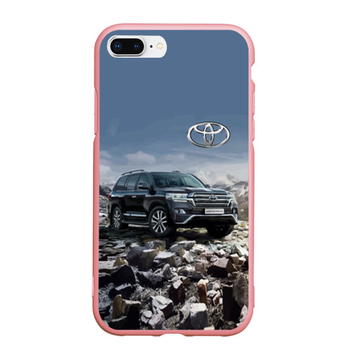 Чехол для iPhone 7Plus/8 Plus матовый Toyota Land Cruiser 200 V8, цвет баблгам