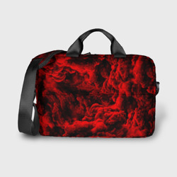 Сумка для ноутбука 3D Красный дым Red Smoke Красные облака