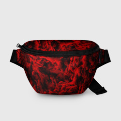 Поясная сумка 3D Красный дым Red Smoke Красные облака