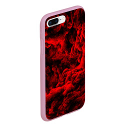 Чехол для iPhone 7Plus/8 Plus матовый Красный дым Red Smoke Красные облака - фото 2