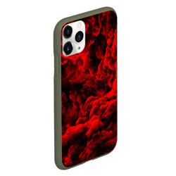 Чехол для iPhone 11 Pro матовый Красный дым Red Smoke Красные облака - фото 2