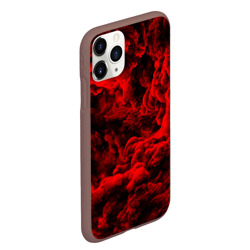 Чехол для iPhone 11 Pro Max матовый Красный дым Red Smoke Красные облака - фото 2