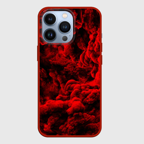 Чехол для iPhone 13 Pro Красный дым Red Smoke Красные облака, цвет красный