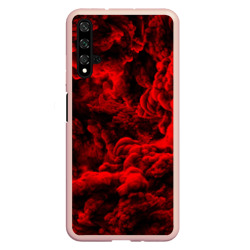 Чехол для Honor 20 Красный дым Red Smoke Красные облака