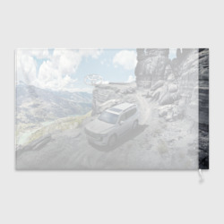 Флаг 3D Toyota land cruiser 300 - горная дорога - фото 2