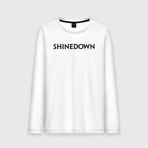 Мужской лонгслив хлопок Shinedown лого, цвет белый