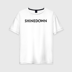 Женская футболка хлопок Oversize Shinedown лого