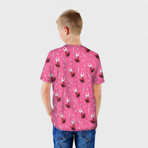 Детская футболка 3D с принтом Хорнет, шёлк, игла | Hollow Knight, вид сзади #2