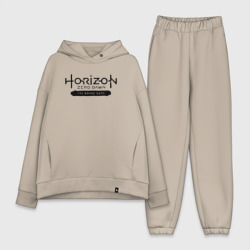 Женский костюм хлопок Oversize Horizon forbidden west - logo