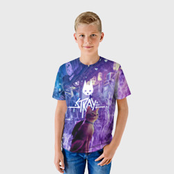 Детская футболка 3D Stray - огонек - неон - фото 2