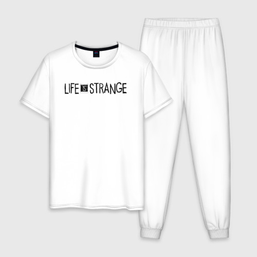 Мужская пижама хлопок с принтом Life Is Strange Game logo, вид спереди #2