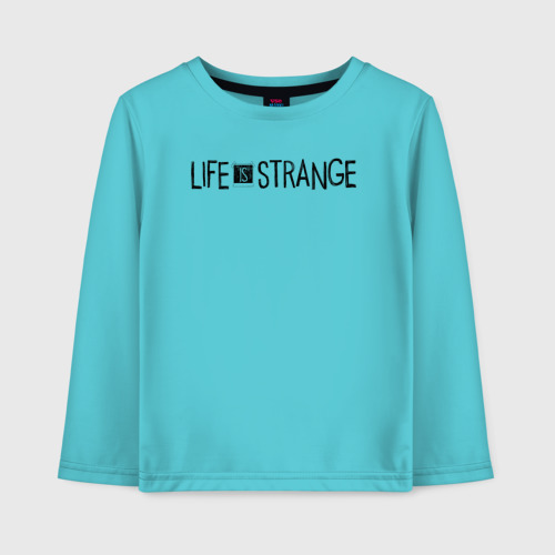 Детский лонгслив хлопок Life Is Strange Game logo, цвет бирюзовый