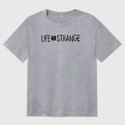 Женская футболка хлопок Oversize Life Is Strange Game logo
