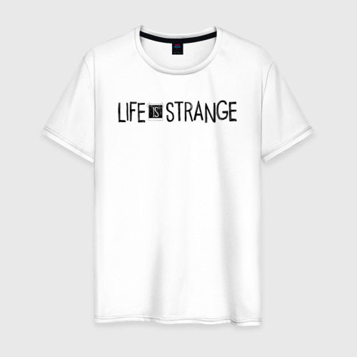 Мужская футболка из хлопка с принтом Life Is Strange Game logo, вид спереди №1