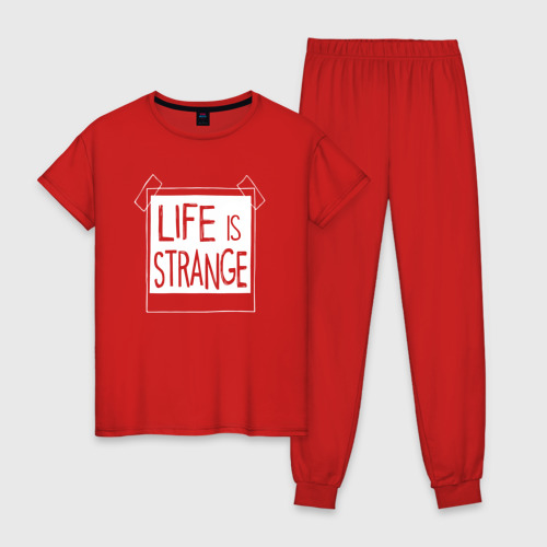 Женская пижама хлопок с принтом Life Is Strange - games, вид спереди #2