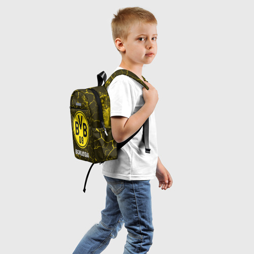 Детский рюкзак 3D с принтом БОРУССИЯ + Краска, вид сзади #1