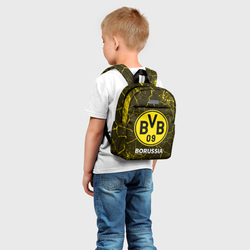 Детский рюкзак 3D с принтом БОРУССИЯ + Краска, фото на моделе #1