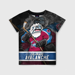 Детская футболка 3D Colorado Avalanche Колорадо Эвеланш Маскот