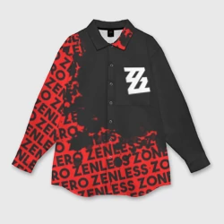 Женская рубашка oversize 3D Zenless Zone Zero капля арт