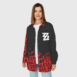 Женская рубашка oversize 3D Zenless Zone Zero капля арт - фото 2