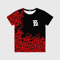 Детская футболка 3D Zenless Zone Zero капля арт