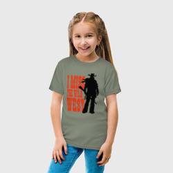 Детская футболка хлопок Одинокий ковбой силуэт - мужчина - фото 2