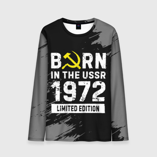 Мужской лонгслив 3D Born In The USSR 1972 year Limited Edition, цвет 3D печать