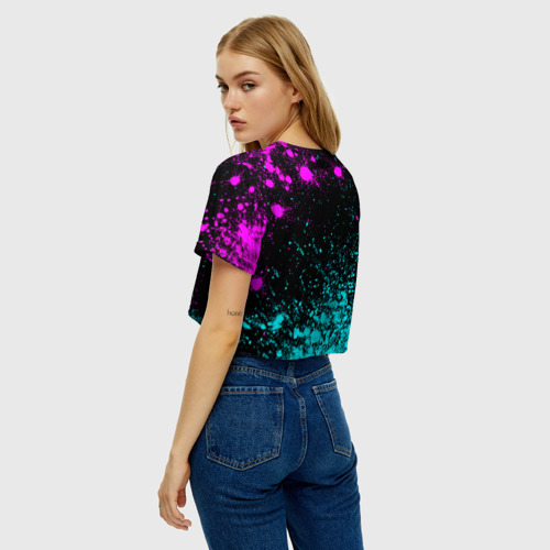 Женская футболка Crop-top 3D Made In June 1997 Retro Neon, цвет 3D печать - фото 5