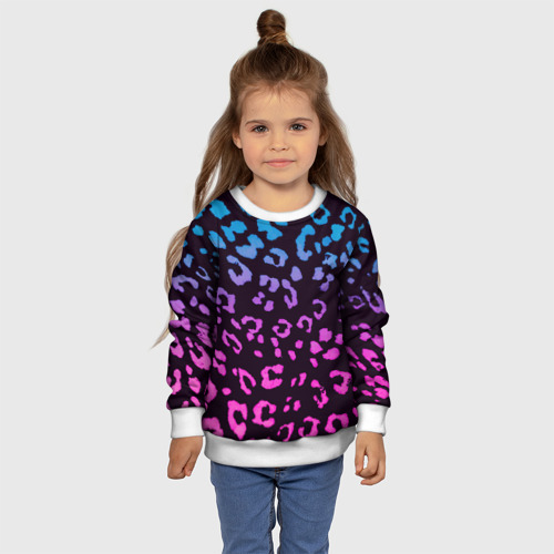 Детский свитшот 3D Леопардовый градиент, цвет 3D печать - фото 7